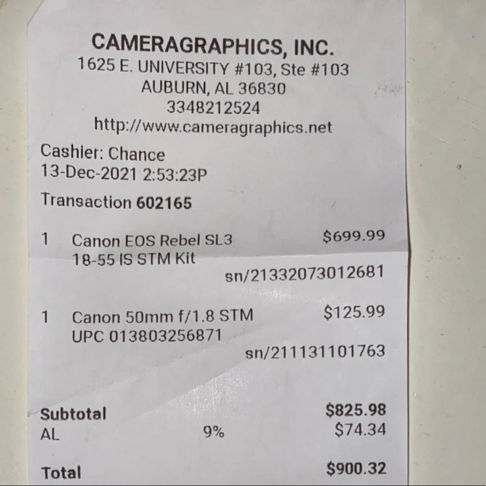 Canon EOS Rebel SL3